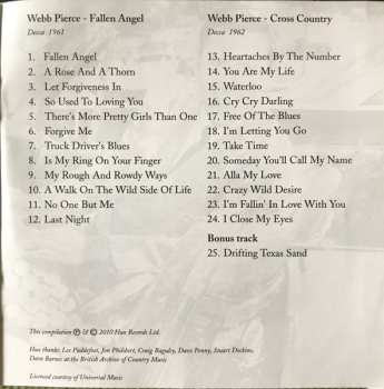 CD Webb Pierce: Fallen Angel / Cross Country