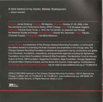 CD Wendy Warner: Russian Music For Cello & Piano