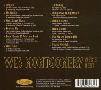 CD Wes Montgomery: Wes’s Best: The Best Of Wes Montgomery On Resonance