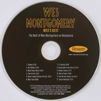 CD Wes Montgomery: Wes’s Best: The Best Of Wes Montgomery On Resonance