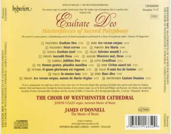 CD Westminster Cathedral Choir: Exultate Deo (Masterpieces Of Sacred Polyphony)