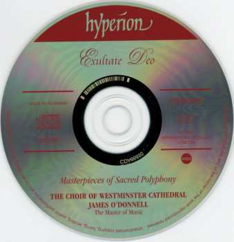 CD Westminster Cathedral Choir: Exultate Deo (Masterpieces Of Sacred Polyphony)