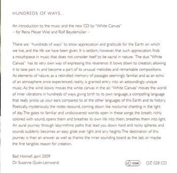 CD White Canvas: Hundreds Of Ways