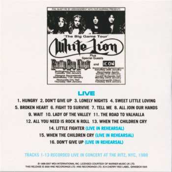 5CD/Set di cofanetti White Lion: All You Need Is Rock 'N' Roll: The Complete Albums 1985-1991 LTD