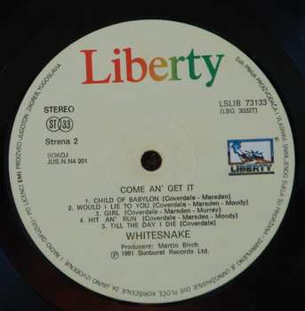 LP Whitesnake: Come An' Get It