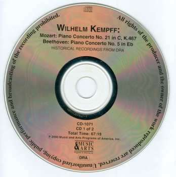 CD Wilhelm Kempff: Rare Recordings (1936-1945)