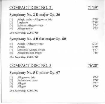 5CD Ludwig van Beethoven: The Nine Symphonies (Recordings: 1940)