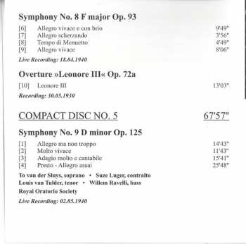 5CD Ludwig van Beethoven: The Nine Symphonies (Recordings: 1940)