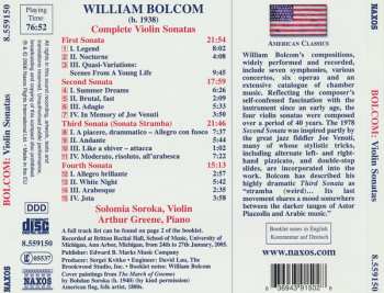 CD William Bolcom: Violin Sonatas