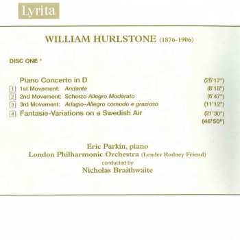 2CD The London Philharmonic Orchestra: Piano Concerto, Variations On A Swedish Air, Piano Quartet, Piano Trio