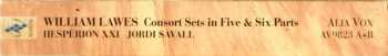 2CD Jordi Savall: Consort Sets in Five & Six Parts