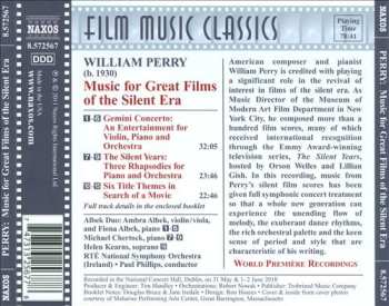 CD William Perry: Music For Great Films Of The Silent Era