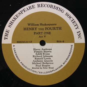 3LP/Set di cofanetti William Shakespeare: Henry The Fourth Part 1