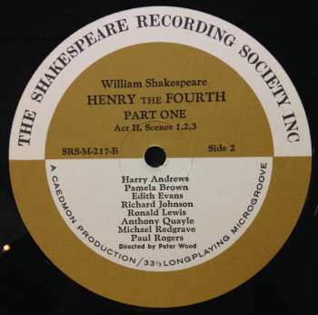 3LP/Set di cofanetti William Shakespeare: Henry The Fourth Part 1