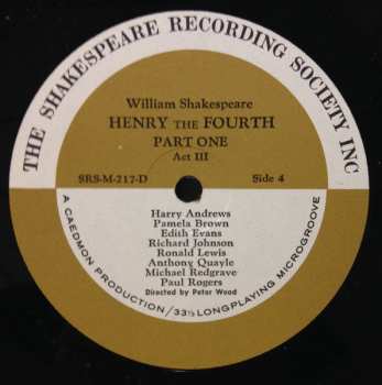 3LP/Set di cofanetti William Shakespeare: Henry The Fourth Part 1