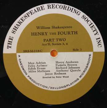 4LP/Set di cofanetti William Shakespeare: Henry The Fourth Part Two