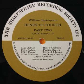 4LP/Set di cofanetti William Shakespeare: Henry The Fourth Part Two
