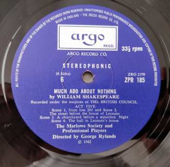3LP/Set di cofanetti William Shakespeare: Much Ado About Nothing
