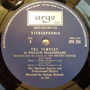 3LP/Set di cofanetti William Shakespeare: The Tempest