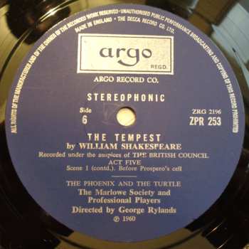 3LP/Set di cofanetti William Shakespeare: The Tempest