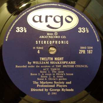 3LP/Set di cofanetti William Shakespeare: Twelfth Night