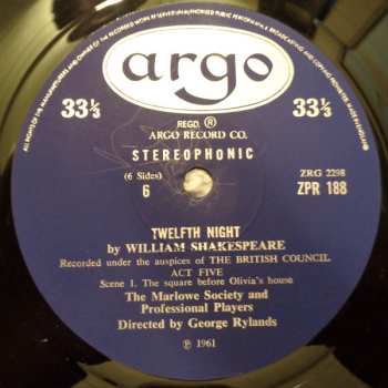 3LP/Set di cofanetti William Shakespeare: Twelfth Night