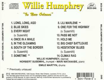 CD Willie Humphrey: In New Orleans