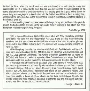 CD Willie Humphrey: In New Orleans