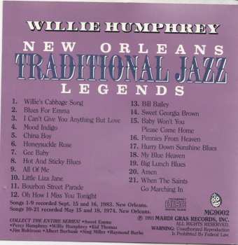 CD Willie Humphrey: New Orleans Traditional Jazz Legends Vol. 2