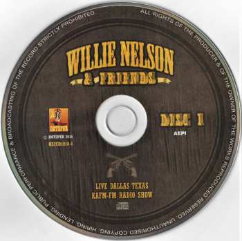 2CD Willie Nelson: Live Dallas Texas KAFM-FM Radio Show