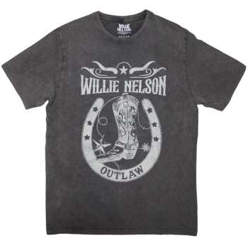 Merch Willie Nelson: Stone Wash Maglietta Outlaw