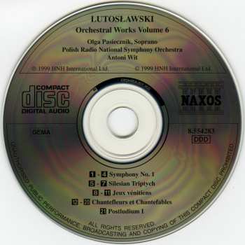 CD Antoni Wit: Symphony No. 1, Chantefleurs Et Chantefables, Silesian Tryptych • Jeux Vénitiens (Orchestral Works Vol. 6)