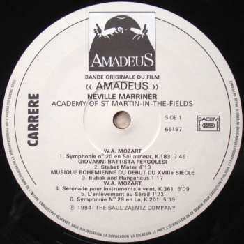 2LP Wolfgang Amadeus Mozart: Amadeus (Bande Originale Du Film)