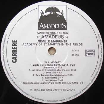 2LP Wolfgang Amadeus Mozart: Amadeus (Bande Originale Du Film)