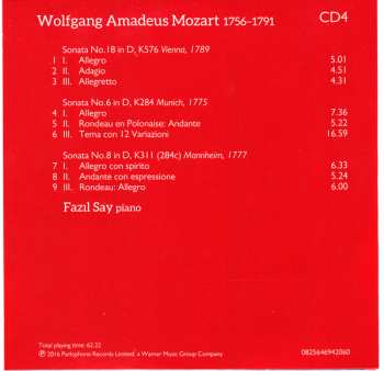 6CD/Set di cofanetti Wolfgang Amadeus Mozart: Complete Piano Sonatas