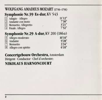 CD Wolfgang Amadeus Mozart: Symphonies Nr. 39 & 29