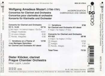 CD Prague Chamber Orchestra: Concertos For Clarinet And Orchestra