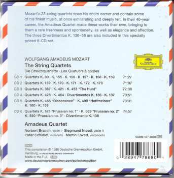 6CD/Set di cofanetti Wolfgang Amadeus Mozart: The String Quartets