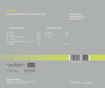 CD Wolfgang Amadeus Mozart: Divertimento K 563 & Horn Quintet K 407