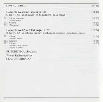 2CD Wolfgang Amadeus Mozart: Great Piano Concertos Nos. 20, 21, 25 & 27