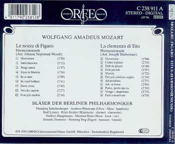 CD Wolfgang Amadeus Mozart: Le Nozze Di Figaro, La Clemenza Di Tito - Harmoniemusiken