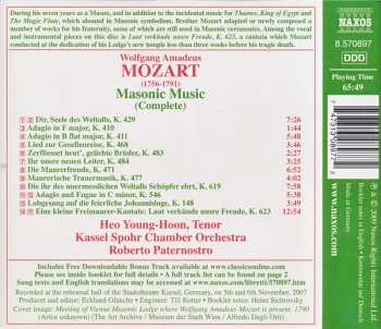 CD Wolfgang Amadeus Mozart: Masonic Music (Complete)