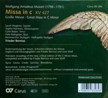 CD Wolfgang Amadeus Mozart: Missa In C (Große Messe KV 427)