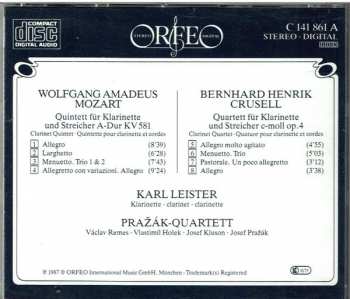 CD Wolfgang Amadeus Mozart: Mozart: B. H. Klarinettenquintett Kv 581 / B. H. Crusell: Klarinettenquartett Op. 4