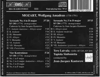 CD Wolfgang Amadeus Mozart: Mozart: Serenades Nos. 4 + 5