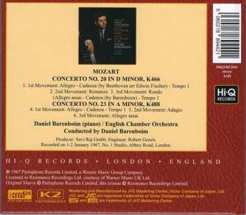 CD Wolfgang Amadeus Mozart: Piano Concertos: No.20 In D Minor, K.466; No.23 In A Major, K.488