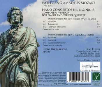 CD Wolfgang Amadeus Mozart: Piano Concertos No. 11 & No. 13 (Composer’s Version For Piano And String Quartet)