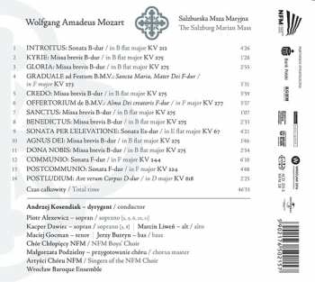 CD Wolfgang Amadeus Mozart: Salzburska Msza Maryjna = The Salzburg Marian Mass