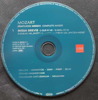 10CD/Set di cofanetti Wolfgang Amadeus Mozart: Sämtliche Messen