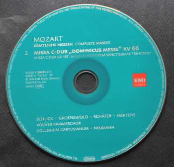 10CD/Set di cofanetti Wolfgang Amadeus Mozart: Sämtliche Messen